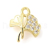Rack Plating Brass Micro Pave Cubic Zirconia Charms KK-S396-66G-1