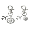 Alloy Airplane Pendant Decorations HJEW-YW00011-01-2