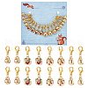 3D Cat Alloy Enamel Pendant Locking Stitch Markers HJEW-AB00554-1