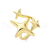Brass Adjustable Cuff Rings for Women RJEW-U053-06G-4