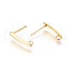 304 Stainless Steel Ear Stud Components X-STAS-F227-20A-G-2