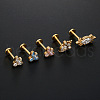 G23 Titanium Micro Pave Pink Cubic Zirconia Threadless Labrets WGA56E5-03-2