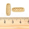 Brass Micro Pave Clear Cubic Zirconia Spacer Bars KK-U064-20B-G-2