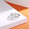 925 Sterling Silver Micro Pave Cubic Zirconia Finger Rings FS-WG6D494-04-1