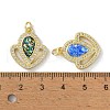 Brass Micro Pave Cubic Zirconia Pendants KK-A197-27G-3