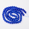 1Strand Blue Transparent Crackle Glass Round Beads Strands X-CCG-Q001-10mm-14-2