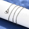 Tarnish Resistant 304 Stainless Steel Cable Chain Necklaces NJEW-E026-04P-2