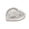 Rack Plating Brass Micro Pave Clear Cubic Zirconia Pendants X-KK-L210-010P-2