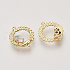 Brass Cubic Zirconia Links connectors KK-N216-06-2