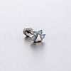316L Surgical Stainless Steel Pave Light Sky Blue AB Color Cubic Zirconia Cartilage Earrings FS-WG97410-05-1