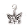 Butterfly Tibetan Style Alloy Pendant Decorations HJEW-JM03140-4