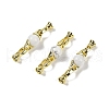 Natural Howlite with Brass Fold Over Clasps G-G141-03G-15-1