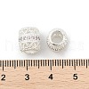 Brass Micro Pave Cubic Zirconia European Beads KK-P297-05S-04-2