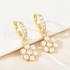 Brass Micro Pave Cubic Zirconia Hoop Earrings EJEW-S277-13G-A-1