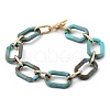 Acrylic & Aluminum Cable Chain Bracelets BJEW-JB05425-01-1