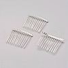 Silver Color Plated Iron Hair Comb X-PHAR-Q001-1S-1