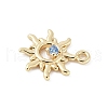 Brass Micro Pave Cubic Zirconia Charms KK-M326-20C-G-2