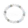 Round Natural Mixed Gemstone Beaded Stretch Bracelets for Womenm Men BJEW-JB11555-2