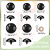 AHADERMAKER 50 Sets 5 Style Resin Doll Craft Eyes DOLL-GA0001-16-2