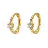 Vintage Elegant 925 Silver Cubic Zirconia Hoop Earrings AU2910-1-2