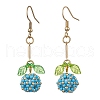 Handmade Glass Seed Beads Pendants Dangle Earrings EJEW-MZ00245-03-1