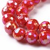 Electroplate Glass Beads Strands X-GLAA-E036-14D-4