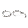 Anti-Tarnish Rhodium Plated 925 Sterling Silver Huggie Hoop Earrings STER-D016-03C-P-2