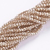 Electroplate Glass Beads Strands X-GLAA-F078-PL10-1