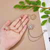 SUPERFINDINGS 2Pcs 2 Colors Zinc Alloy Hanging Chain Brooches AJEW-FH0004-96-3