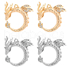 Beebeecraft 4Pcs 2 Colors Brass Micro Pave Clear Cubic Zirconia Pendants KK-BBC0014-90-1