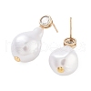 Sterling Silver Stud Earrings EJEW-N055-51G-2