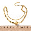 304 Stainless Steel Curb Chain Wrap Bracelets for Women BJEW-A036-12G-5