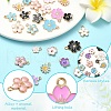 25Pcs 25 Styles Light Gold Plated Alloy Enamel Pendants ENAM-YW0004-33-2