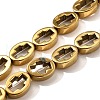 Electroplated Synthetic Non-magnetic Hematite Beads Strands G-L613-Z01-01E-1