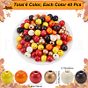 SOFPLATE 240Pcs 6 Styles Natural Wood Beads Strands WOOD-SP0001-03A-2