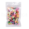 100Pcs Handmade Polymer Clay Fruit Theme Beads CLAY-YW0001-10-8