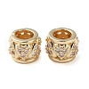 Rack Plating Brass with Cubic Zirconia European Beads KK-M269-15G-1