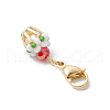 Glass Seed Beaded Pendant Decorations HJEW-MZ00188-06-4