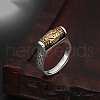 Buddhist Six-word Mantra Brass Finger Rings FS-WGF33C4-01-2