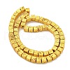 Electroplated Natural Lava Rock Beads Strands G-E602-03-B-3
