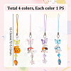 Glass & Porcelain & Acrylic Mobile Straps HJEW-DR00028-2