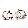 Alloy Open Back Bezel Pendants PALLOY-WH0072-89AB-RS-1