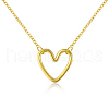 Sweet Hollow Heart 925 Sterling Silver Pendant Necklaces IZ1780-1