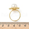 Brass Micro Pave Cubic Zirconia Adjustable Finger Rings for Women RJEW-K295-01G-5