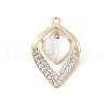 Brass Micro Pave Cubic Zirconia Earring Accessory
 KK-E791-03G-1