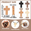 Kissitty Wooden Pendants WOOD-KS0001-09-4