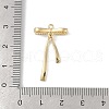 Brass Micro Pave Clear Cubic Zirconia Pendants KK-Z065-02G-3