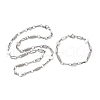Anti-Tarnish 201 Stainless Steel Oval & Column Link Chain Necklace & Bracelets Set SJEW-G083-03P-1
