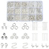 DIY Iron Eye Pin & Flat Head Pins & Bead Caps & Bead Tips Jewelry Making Findings Kits DIY-YW0010-20A-1