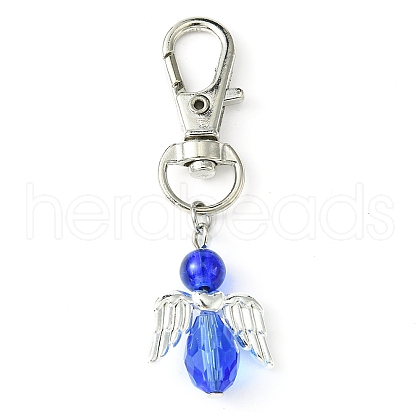 Angel Glass Pendant Decoration HJEW-JM01557-04-1